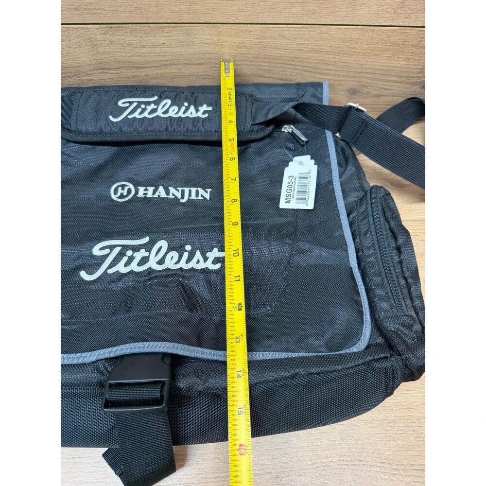 Titleist Messenger Bag NWT Black/Gray Hanjin Logo Golf MSG05-3